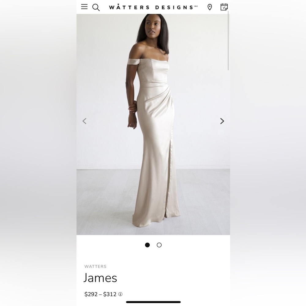 Watters Off The Shoulder Bridesmaid Dress